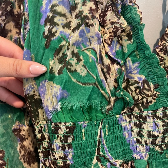 Anthropologie Ruffled V-Neck Maxi Dress - Picture 9 of 15